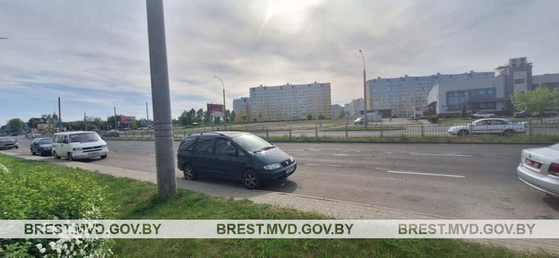 Место ДТП в Бресте 3 мая 2024 года. Фото: УВД Брестского облисполкома