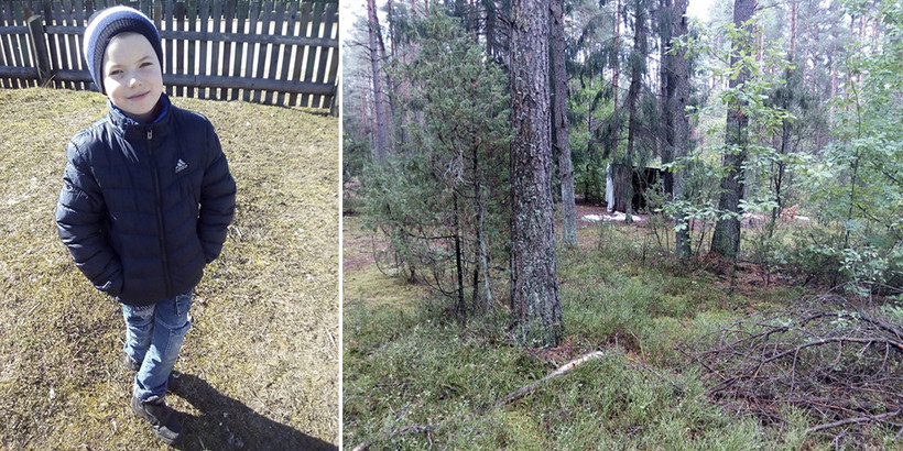 11-летний Максим Мархалюк, который пропал в 2017 году в деревне Новый Двор Свислочского района Гродненской области. Фото: vgr.by.