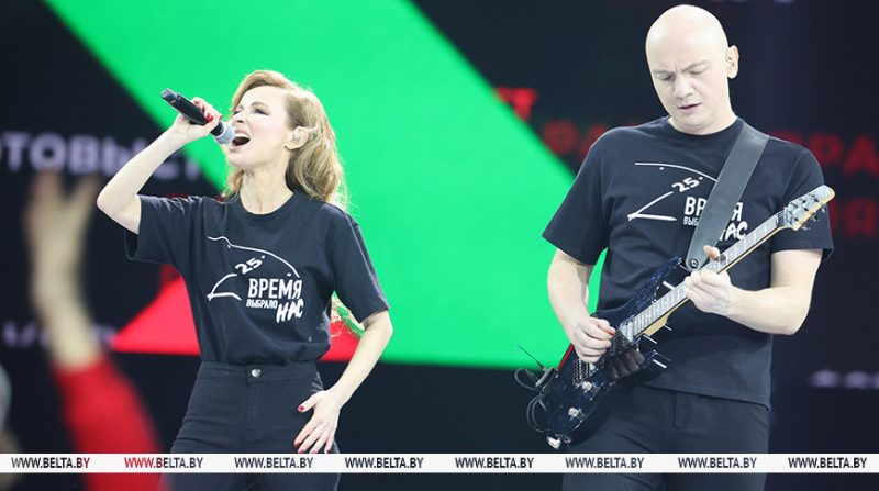 Евгений Олейник и Юлия Быкова. Фото: БелТА